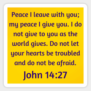 Bible Verse John 14:27 Magnet